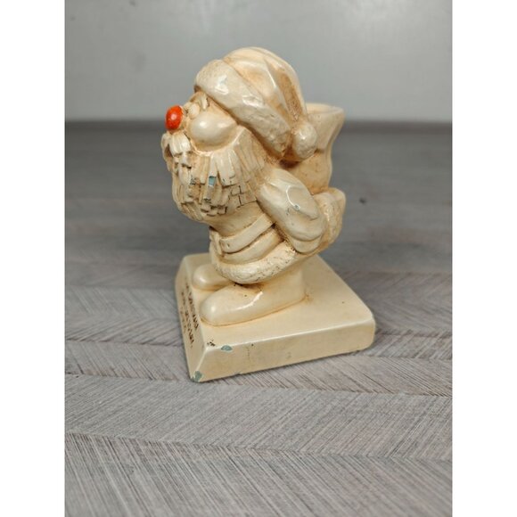 Vintage 1965 Paula Merry Christmas Oy Vey Jewish Santa Figurine With Red Nose - Picture 6 of 8